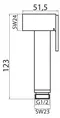 Ручная гигиеническая лейка «Cezares» CZR-ID3-01 хром, картинка №2
