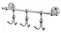 Планка с крючками «Cezares» APHRODITE-THK-01-M на стену хром, фото №1