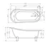 Ванна акриловая «Belbagno» BB04 170/80 без опор без сифона белая, фотография №3