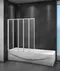 Шторка на ванну стеклянная «Cezares» RELAX-V-5-120/140-C-Bi прозрачная универсальная, картинка №2