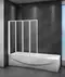 Шторка на ванну стеклянная «Cezares» RELAX-V-4-90/140-P-Bi матовая левая, фото №1