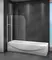 Шторка на ванну стеклянная «Cezares» RELAX-V-11-100/140-C-Bi прозрачная универсальная, картинка №2