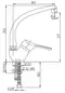 Смеситель для кухонной мойки «Paini» Dilos 76CR571KM хром, картинка №2