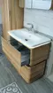Мебель для ванной подвесная «Vitra» Nest Trendy 80 с 1 ящиком древесина, картинка №6