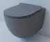 Подвесной унитаз безободковый «Esbano» Garcia ESUPGARCGM матовый серый с сиденьем дюропласт с микролифтом серое, фото №1