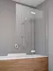 Шторка на ванну стеклянная «Radaway» Essenza New PND 120/150 прозрачная/хром правая, картинка №2