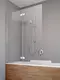 Шторка на ванну стеклянная «Radaway» Essenza New PND 120/150 прозрачная/хром левая, картинка №2