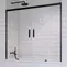 Шторка на ванну стеклянная «Radaway» Idea Black PN DWD 180/150 прозрачная/чёрная, фото №1