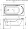 Ванна акриловая «Aquanet» West 130/70 без опор без сифона белая, фото №5