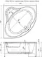 Ванна акриловая «Aquanet» Santiago 160/160 без опор без сифона белая, фотография №7