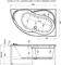 Ванна акриловая «Aquanet» Graciosa 150/90 с каркасом без сифона белая левая, изображение №4