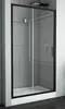 Душевая дверь «Bravat» Line 120/200 прозрачный/чёрный без поддона левая, фото №1