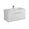 Мебель для ванной подвесная «Diborg» Leonie 100 1+1 ящик белая, фотография №3