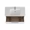 Мебель для ванной подвесная «Diborg» Lande 100 с ящиком белая, изображение №4