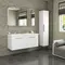 Мебель для ванной подвесная «Diborg» Lande 125 с 2 ящиками белая, картинка №2