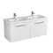 Мебель для ванной подвесная «Diborg» Lande 125 с 2 ящиками белая, фотография №3