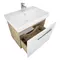 Мебель для ванной подвесная «Diborg» Lande Q 70 с ящиком белая/дуб, изображение №4
