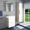 Мебель для ванной подвесная «Diborg» Lande Q 60 с 2 ящиками белая/дуб, картинка №2