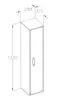 Пенал «Opadiris» Монтэ подвесной светло-серый универсальный, изображение №4