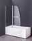 Шторка на ванну стеклянная «Parly» F03 прозрачная/хром универсальная, фото №5