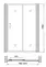 Душевая дверь «Gemy» Victoria S30191H 100/190 прозрачная универсальная, изображение №4