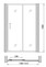 Душевая дверь «Gemy» Victoria S30191E 130/190 прозрачная универсальная, изображение №4