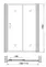Душевая дверь «Gemy» Victoria S30191D 110/190 прозрачная универсальная, изображение №4