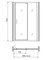 Душевая дверь «Gemy» Sunny Bay S28191E 140/190 прозрачная универсальная, изображение №4