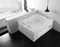 Гидромассажная ванна акриловая «Gemy» G9268 K 185/150 с каркасом с сифоном белая, картинка №2