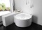 Гидромассажная ванна акриловая «Gemy» G9251 K 140/140 с каркасом с сифоном белая, фотография №3
