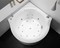 Гидромассажная ванна акриловая «Gemy» G9251 K 140/140 с каркасом с сифоном белая, картинка №2