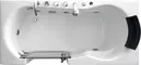 Гидромассажная ванна акриловая «Gemy» G9246 B 170/80 с каркасом с сифоном белая левая, картинка №2