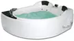 Гидромассажная ванна акриловая «Gemy» G9086 K 170/133 с каркасом с сифоном белая правая, картинка №2