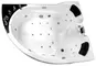 Гидромассажная ванна акриловая «Gemy» G9086 K 170/133 с каркасом с сифоном белая правая, фото №1