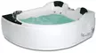 Гидромассажная ванна акриловая «Gemy» G9086 B 170/133 с каркасом с сифоном белая правая, фото №1