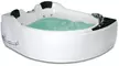 Гидромассажная ванна акриловая «Gemy» G9086 B 170/133 с каркасом с сифоном белая левая, фото №1