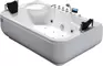 Гидромассажная ванна акриловая «Gemy» G9085 K 180/116 с каркасом с сифоном белая правая, картинка №2