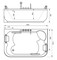 Гидромассажная ванна акриловая «Gemy» G9085 K 180/116 с каркасом с сифоном белая левая, фото №5