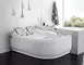 Гидромассажная ванна «Gemy» G9083 B 180/121 с каркасом с сифоном белая левая, изображение №4