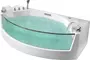 Аэромассажная ванна акриловая «Gemy» G9079 200/105 с каркасом с сифоном белая, картинка №2