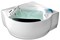 Гидромассажная ванна акриловая «Gemy» G9071 II K 181/181 с каркасом с сифоном белая, картинка №2