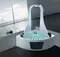Гидромассажная ванна акриловая «Gemy» G9069 K 151/151 с каркасом с сифоном белая, картинка №2