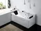 Гидромассажная ванна акриловая «Gemy» G9065 K 175/85 с каркасом с сифоном белая левая, фотография №3