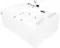 Гидромассажная ванна акриловая «Gemy» G9061 K 181/121 с каркасом с сифоном с ручками белая левая, фото №1