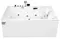 Гидромассажная ванна акриловая «Gemy» G9061 K 181/121 с каркасом с сифоном с ручками белая левая, картинка №2