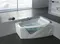 Гидромассажная ванна акриловая «Gemy» G9056 K 170/130 с каркасом с сифоном белая правая, изображение №4