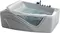Гидромассажная ванна акриловая «Gemy» G9056 K L 170/130 с каркасом с сифоном белая левая, картинка №2