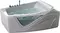 Гидромассажная ванна акриловая «Gemy» G9056 B 170/130 с каркасом с сифоном белая правая, картинка №2