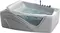 Гидромассажная ванна акриловая «Gemy» G9056 B 170/130 с каркасом с сифоном белая левая, картинка №2