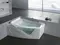 Гидромассажная ванна акриловая «Gemy» G9056 B 170/130 с каркасом с сифоном белая левая, фотография №3